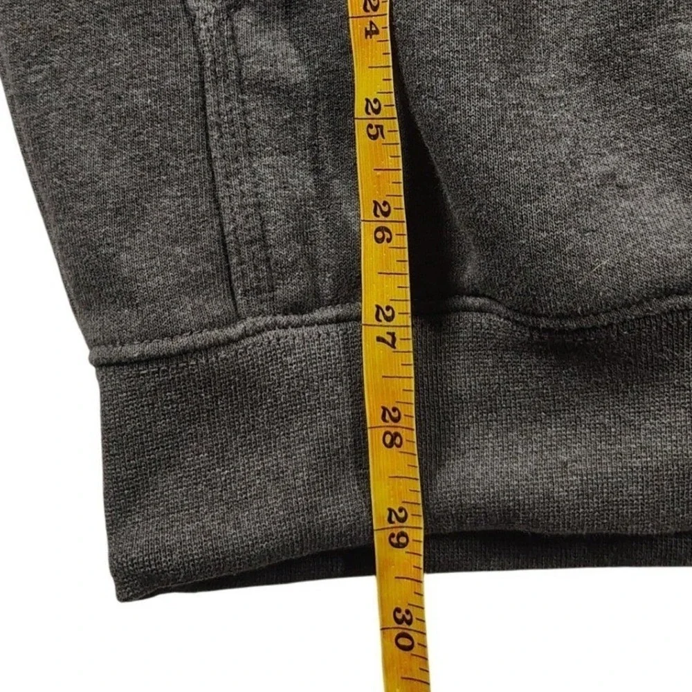 Carhartt Mens Loose Fit Hoodie Charcoal Gray Neon Yellow Sleeve Logo‎ Medium